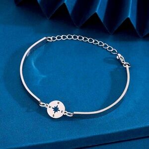 Stainless Steel Hollow Out Compass Bracelet